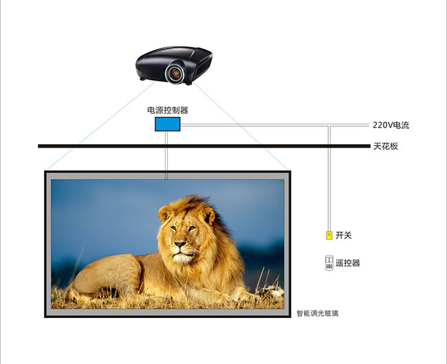 PDLC Smart Film for Rear Projection System